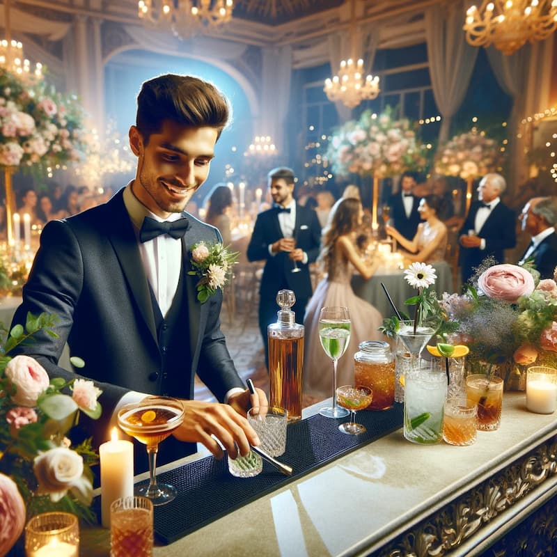 Bartending at a Wedding