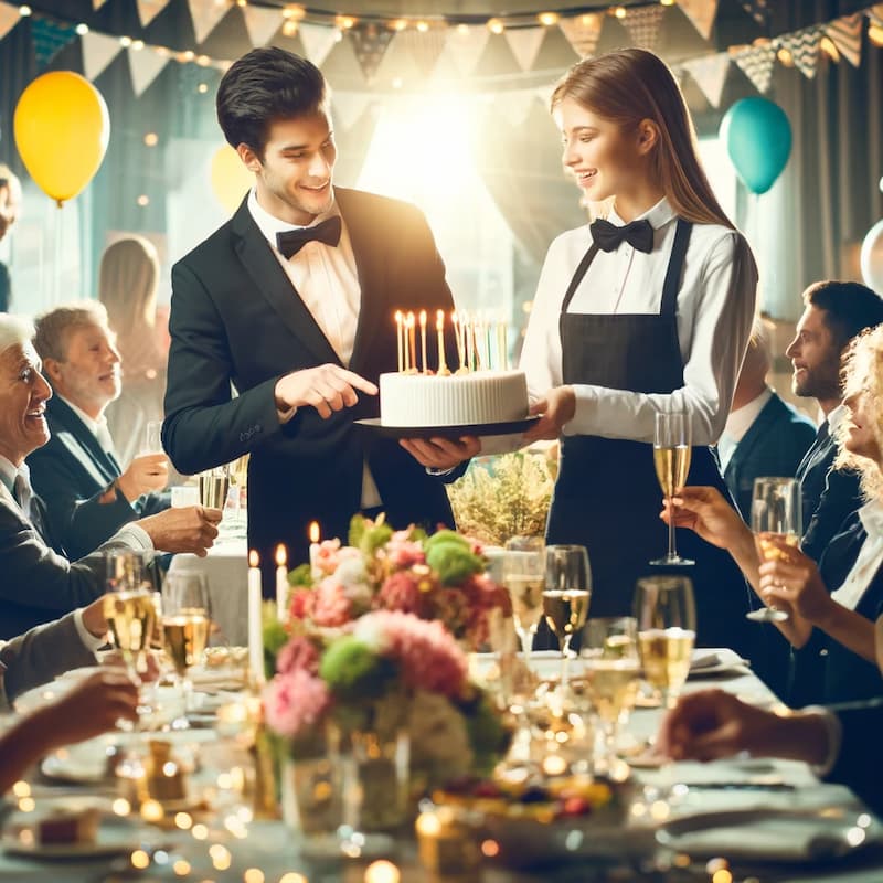 Waitstaff for a Birthday Party