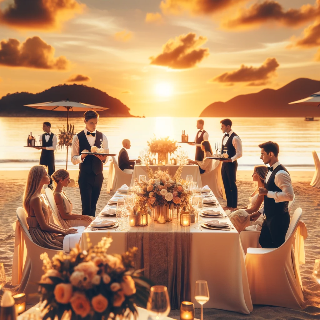 Waitstaff for my beach wedding